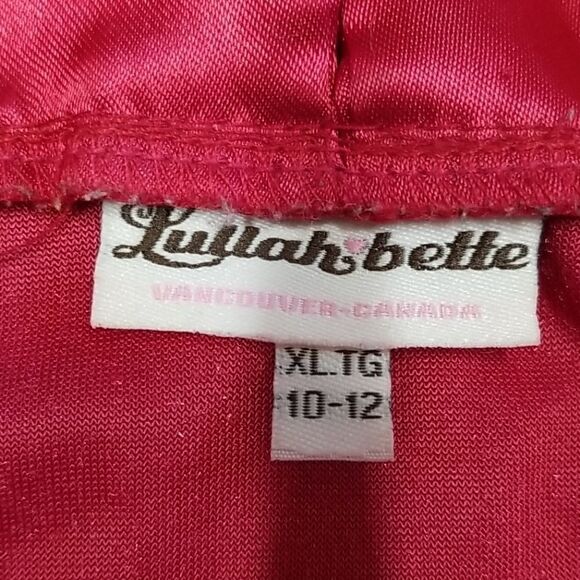 🎁5/$25 Lullah Bette Shirt Girl Youth 10-12 Red Blouse Long Sleeve Velvet Fabric - Picture 2 of 6